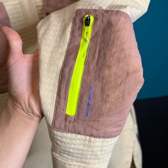 Lululemon Grid Fleece Hiking Overshirt Prosecco / Pink Clay size 18 - Picture 7 of 14